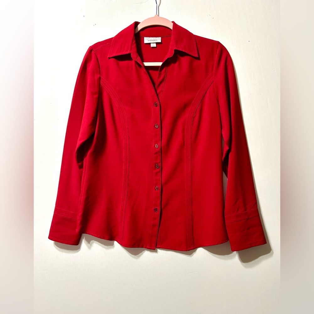 Dressbarn Long Sleeve Button Down Blouse